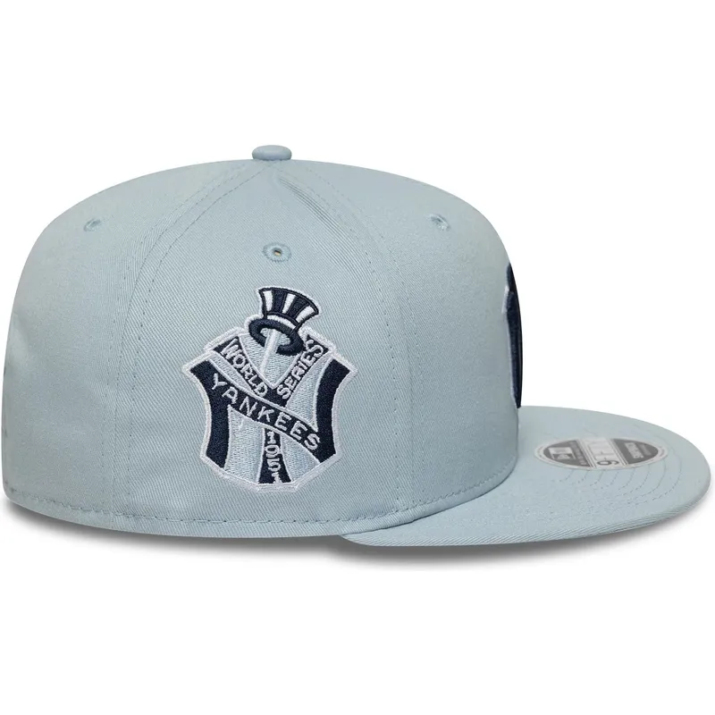 bla-platt-snapback-keps-med-marinbla-logotyp-9fifty-original-fit-world-series-fran-new-york-yankees-mlb-av-new-era