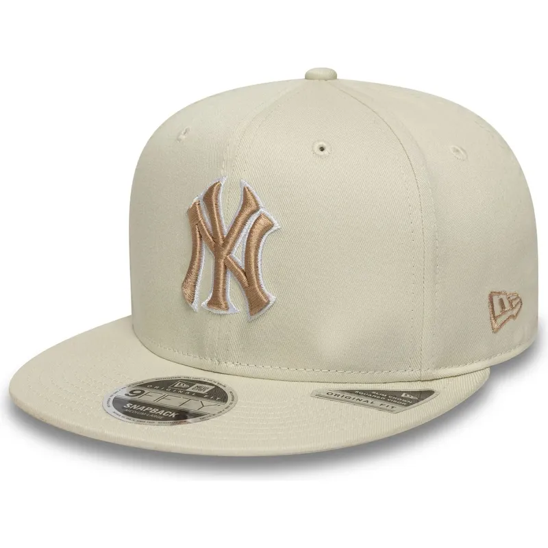 beige-platt-keps-snapback-med-beige-logotyp-9fifty-original-fit-world-series-fran-new-york-yankees-mlb-av-new-era