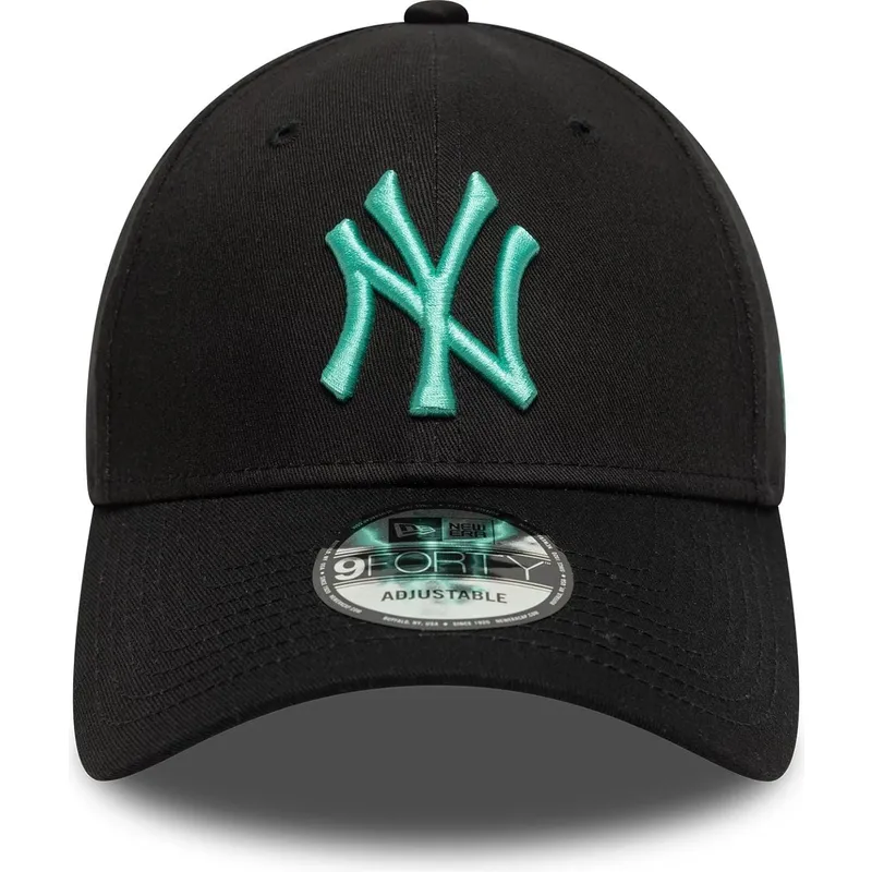 justerbar-svart-bojd-keps-med-bla-logotyp-9forty-league-essential-new-york-yankees-mlb-fran-new-era