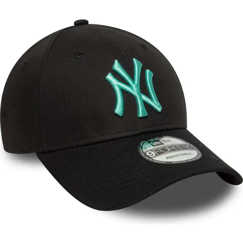 justerbar-svart-bojd-keps-med-bla-logotyp-9forty-league-essential-new-york-yankees-mlb-fran-new-era
