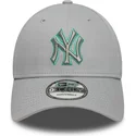 gra-bojd-justerbar-keps-med-gra-logotyp-9forty-team-outline-fran-new-york-yankees-mlb-av-new-era