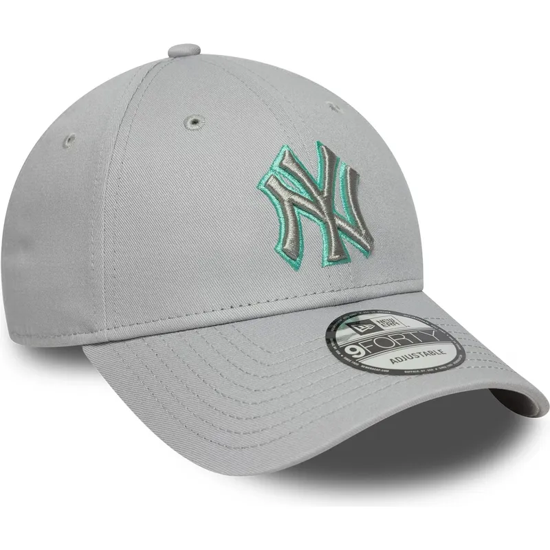 gra-bojd-justerbar-keps-med-gra-logotyp-9forty-team-outline-fran-new-york-yankees-mlb-av-new-era