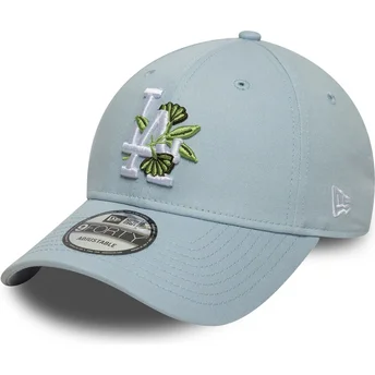 Justerbar blå böjd keps 9FORTY Floral Icon Los Angeles Dodgers MLB från New Era