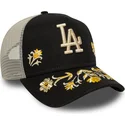 svart-truckerkeps-a-frame-floral-icon-los-angeles-dodgers-mlb-fran-new-era