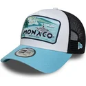 new-era-monaco-french-riviera-a-frame-summer-vit-svart-och-bla-truckerkeps