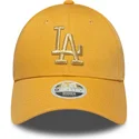 gul-bojd-justerbar-keps-for-dam-9forty-metallic-logo-fran-los-angeles-dodgers-mlb-av-new-era