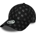 new-era-new-york-yankees-mlb-9forty-monogram-justerbar-svart-bojd-damkeps