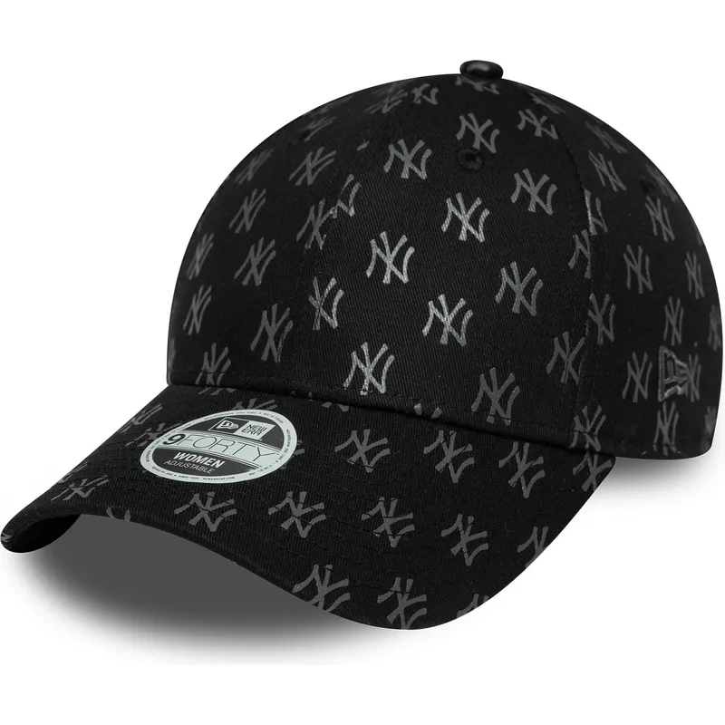 new-era-new-york-yankees-mlb-9forty-monogram-justerbar-svart-bojd-keps-for-dam