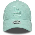 gron-justerbar-kurvad-keps-for-dam-9forty-floral-towelling-fran-los-angeles-dodgers-mlb-av-new-era