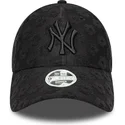 new-york-yankees-mlb-new-era-9forty-floral-towelling-justerbar-svart-bojd-keps-for-kvinnor