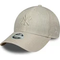 bojd-beige-justerbar-keps-for-dam-9forty-woven-fran-new-york-yankees-mlb-av-new-era