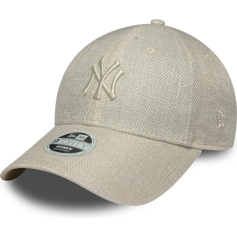 bojd-beige-justerbar-keps-for-dam-9forty-woven-fran-new-york-yankees-mlb-av-new-era