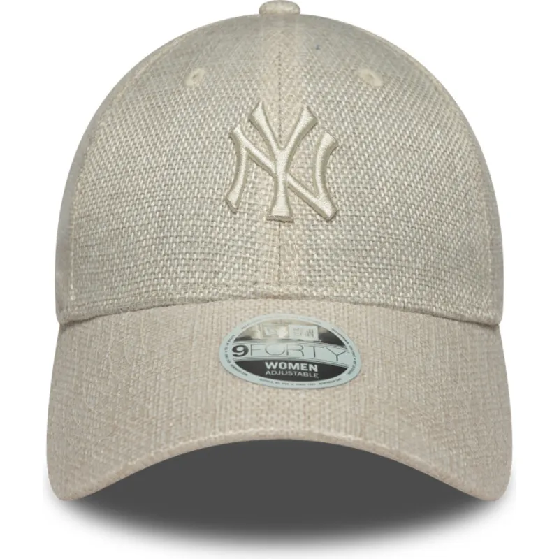 bojd-beige-justerbar-keps-for-dam-9forty-woven-fran-new-york-yankees-mlb-av-new-era