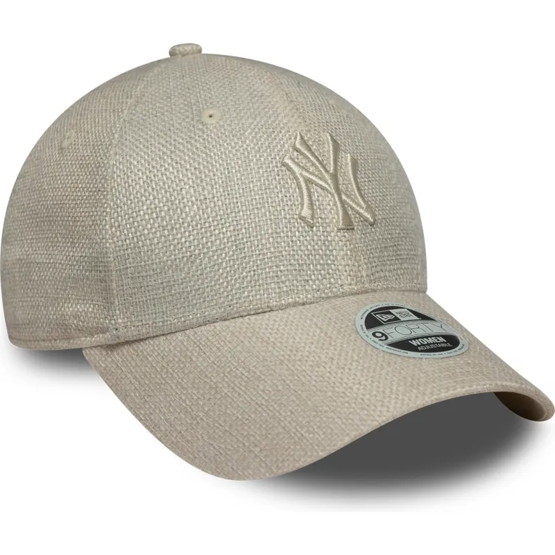 bojd-beige-justerbar-keps-for-dam-9forty-woven-fran-new-york-yankees-mlb-av-new-era
