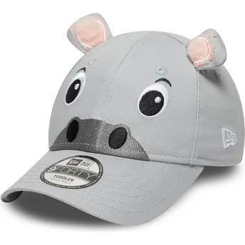 New Era 9FORTY Animal grå justerbar böjd keps för barn