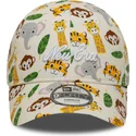 bojd-beige-justerbar-keps-for-barn-9forty-all-over-print-safari-fran-new-era