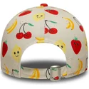 beige-justerbar-bojd-keps-for-barn-9forty-all-over-print-fruit-fran-new-era