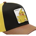 snapback-keps-med-bojd-skarm-i-svart-gult-och-brunt-pikachu-pmk6-pik-pokemon-fran-capslab