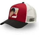 capslab-one-piece-op5-red-monkey-d-luffy-rod-vit-och-svart-truckerkeps