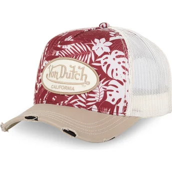 Kepsar böjd röd snapback PRINT03 av Von Dutch