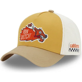 Von Dutch brun och vit truckerkeps WILD05
