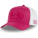 rosa-och-vit-truckerkeps-fluo01-fran-von-dutch