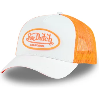 Gorra trucker blanca y naranja FLUO04 CT de Von Dutch