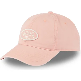 Justerbar ljusrosa böjd keps LOG03 CD från Von Dutch