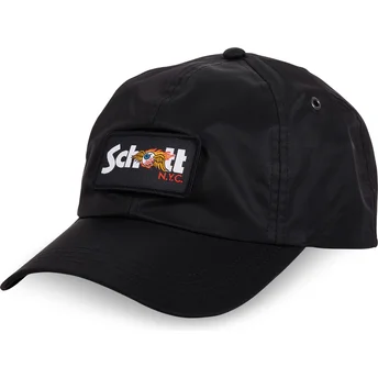 Justerbar svart böjd keps JET NR från Von Dutch x Schott NYC