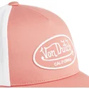 justerbar-rosa-och-vit-trucker-keps-lof-b25-fran-von-dutch