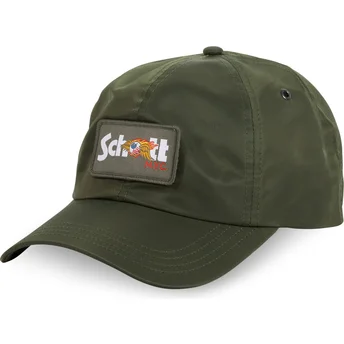 Gorra curva verde ajustable JET K de Von Dutch x Schott NYC
