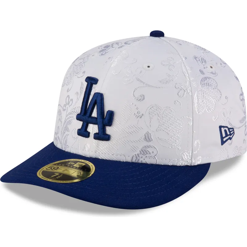 vit-och-bla-platt-keps-justerad-59fifty-day-low-profile-fran-los-angeles-dodgers-mlb-av-new-era