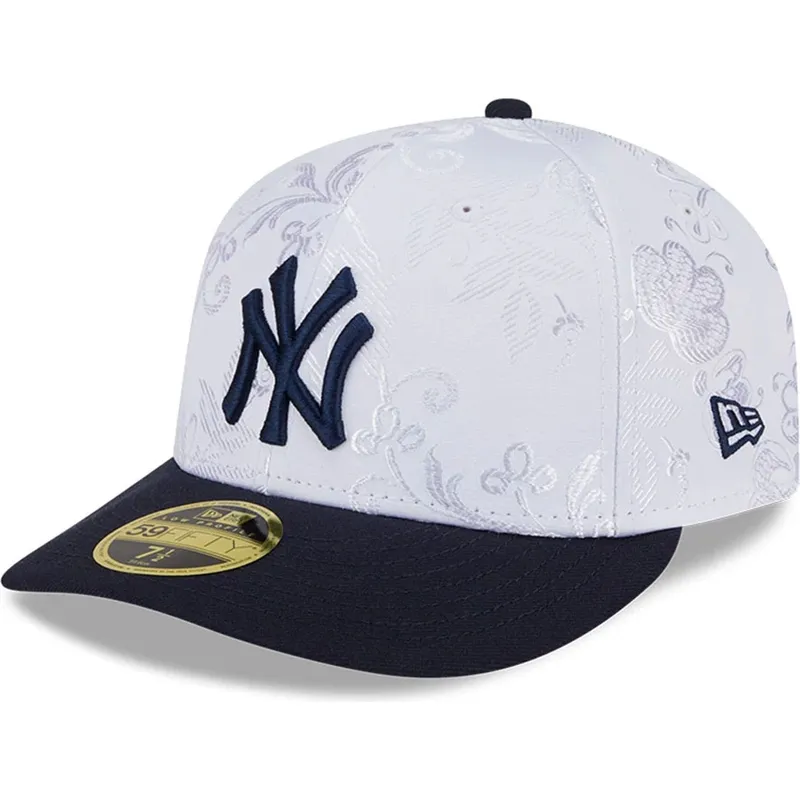 platt-keps-marinbla-och-vit-justerad-59fifty-day-low-profile-fran-new-york-yankees-mlb-av-new-era