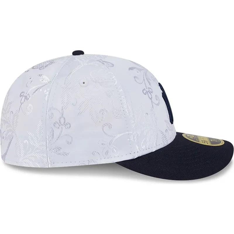 platt-keps-marinbla-och-vit-justerad-59fifty-day-low-profile-fran-new-york-yankees-mlb-av-new-era