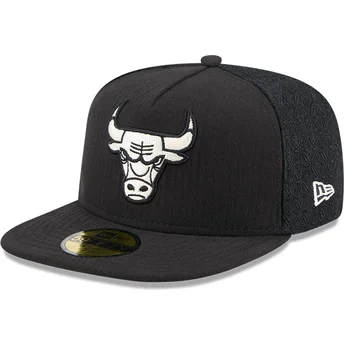 Chicago Bulls NBA 59FIFTY Day A Frame svart justerbar flat keps från New Era
