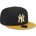 new-era-new-york-yankees-mlb-59fifty-day-svart-och-gul-justerbar-keps-med-guldfargad-logotyp