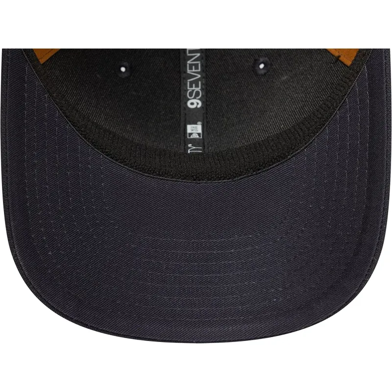 keps-trucker-marinbla-och-brun-9seventy-stretch-snap-debossed-logo-new-york-yankees-mlb-fran-new-era