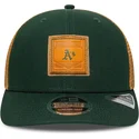 gron-och-brun-trucker-keps-9seventy-stretch-snap-debossed-logo-fran-oakland-athletics-mlb-av-new-era