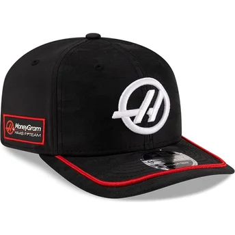 Svart böjd snapback-keps 9SEVENTY Stretch Snap Camo från Haas F1 Team Formula 1 av New Era