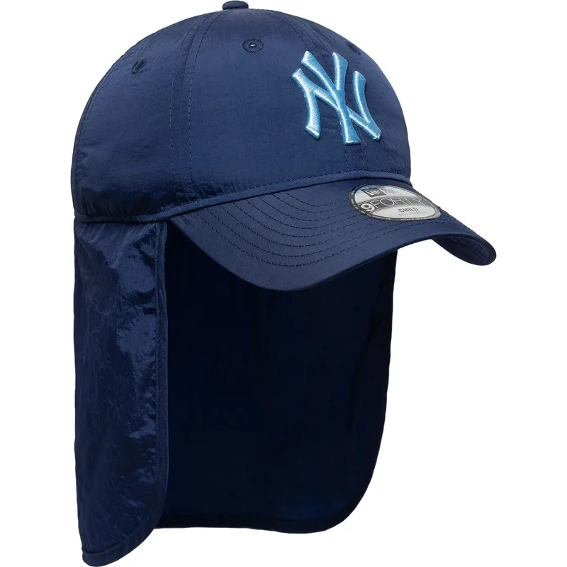 bla-kurvad-snapback-keps-for-barn-med-blatt-9forty-sun-shield-logotyp-fran-new-york-yankees-mlb-av-new-era