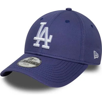 9FORTY League Essential Los Angeles Dodgers MLB New Era justerbar lila böjd keps för barn