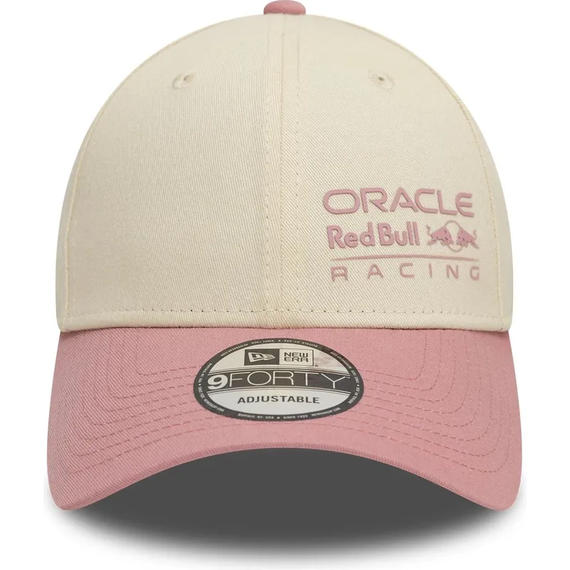 bojd-beige-och-rosa-justerbar-keps-9forty-contrast-fran-red-bull-racing-formula-1-av-new-era