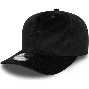 Svart böjd snapback-keps 9FIFTY Cord Precurved från McLaren Racing Formula 1 av New Era
