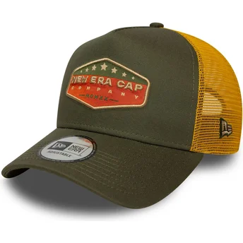 New Era A Frame Cotton Patch grön och gul truckerkeps