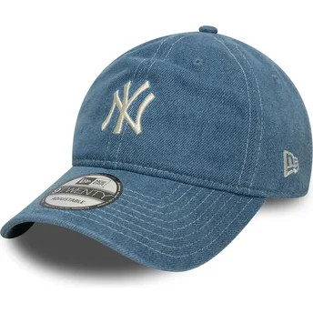 New Era New York Yankees MLB 9TWENTY justerbar blå denim keps