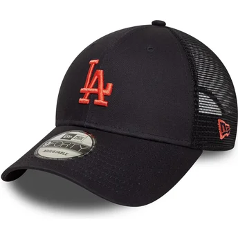 Justerbar marinblå truckerkeps med röd logotyp 9FORTY Homefield Los Angeles Dodgers MLB från New Era