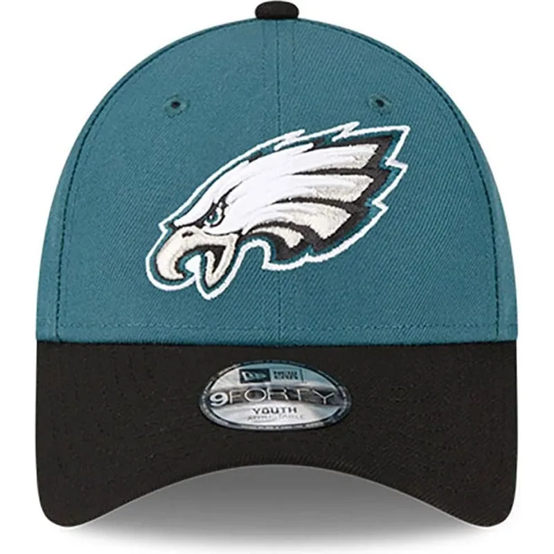 gron-och-svart-bojd-justerbar-keps-for-barn-9forty-the-league-fran-philadelphia-eagles-nfl-av-new-era