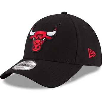 Justerbar svart böjd keps för barn 9FORTY The League Chicago Bulls NBA från New Era