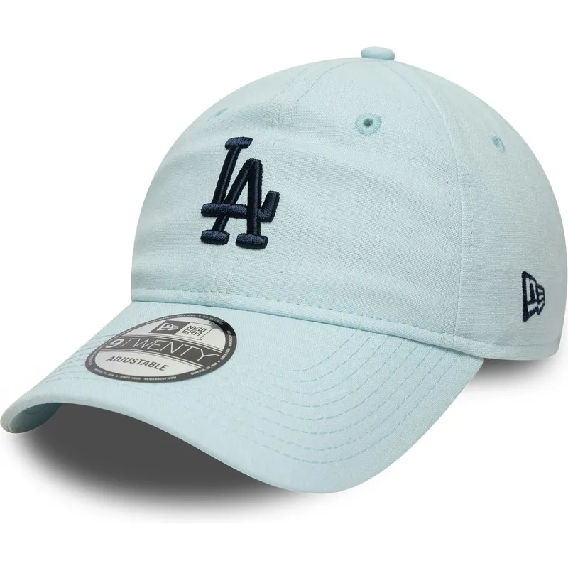 bojd-bla-justerbar-keps-med-marinbla-logotyp-9twenty-linen-fran-los-angeles-dodgers-mlb-av-new-era