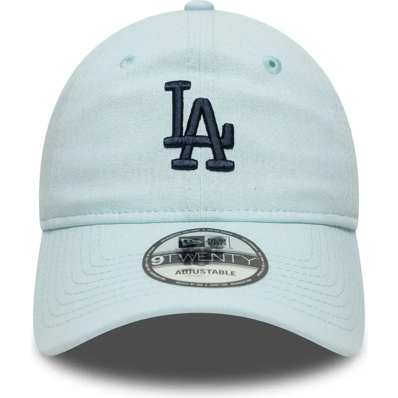bojd-bla-justerbar-keps-med-marinbla-logotyp-9twenty-linen-fran-los-angeles-dodgers-mlb-av-new-era